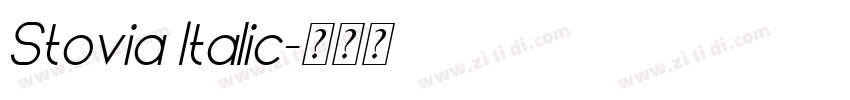 Stovia Italic字体转换